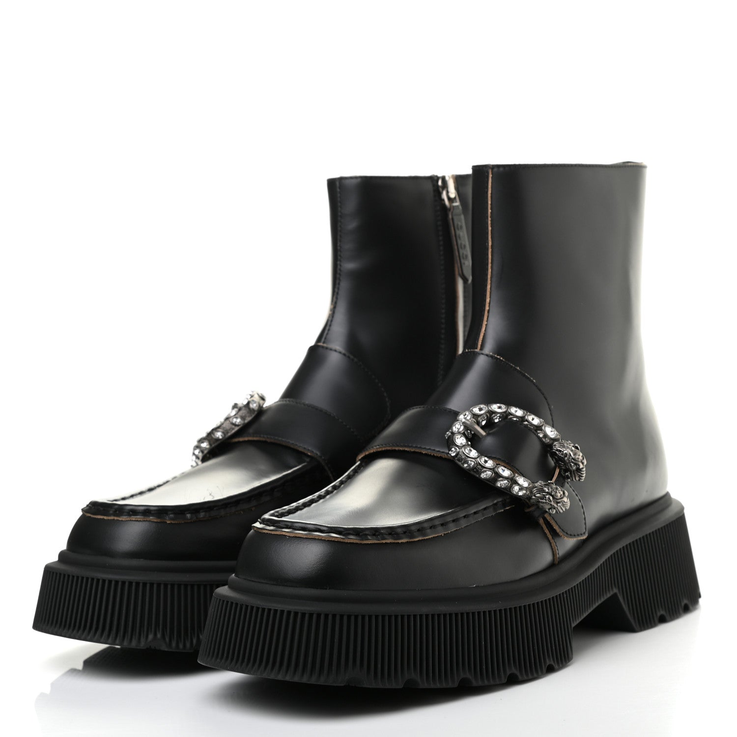 Gucci Cordovan Lux Dionysus Hunder Boots 40 Black 3 of 11