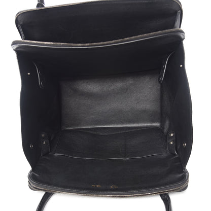 Celine Drummed Calfskin Suede Double Zip Trapeze Black 5 of 13