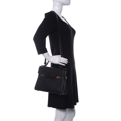 Delvaux Calfskin MM Tempete Satchel Black 2 of 9
