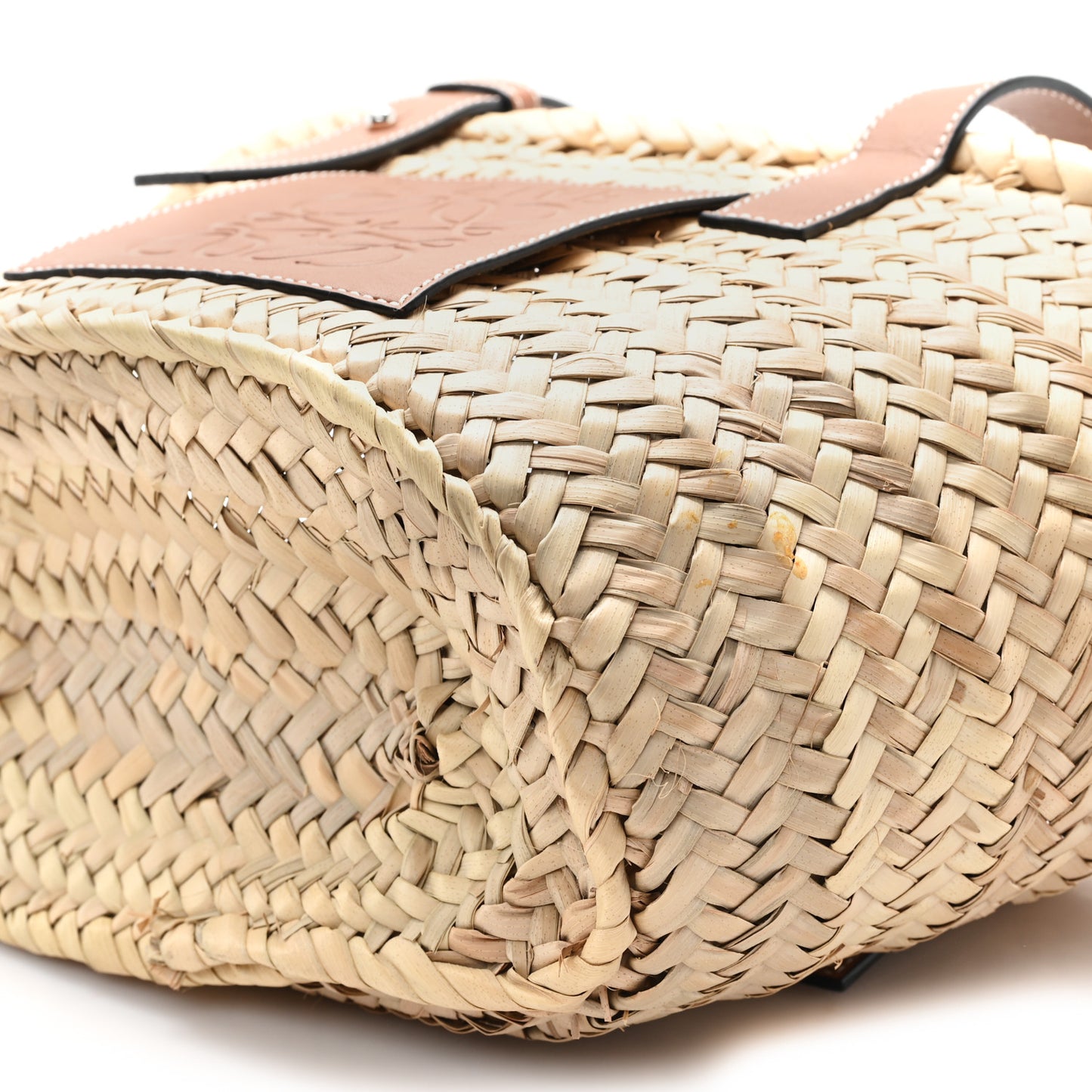 Raffia Small Basket Tote Bag Natural Tan