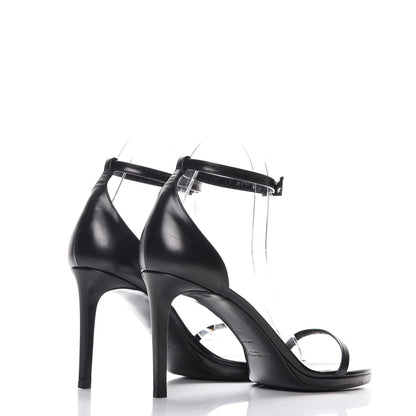 Saint Laurent Calfskin Jane 80 Ankle Strap Sandals 40 Black 4 of 8