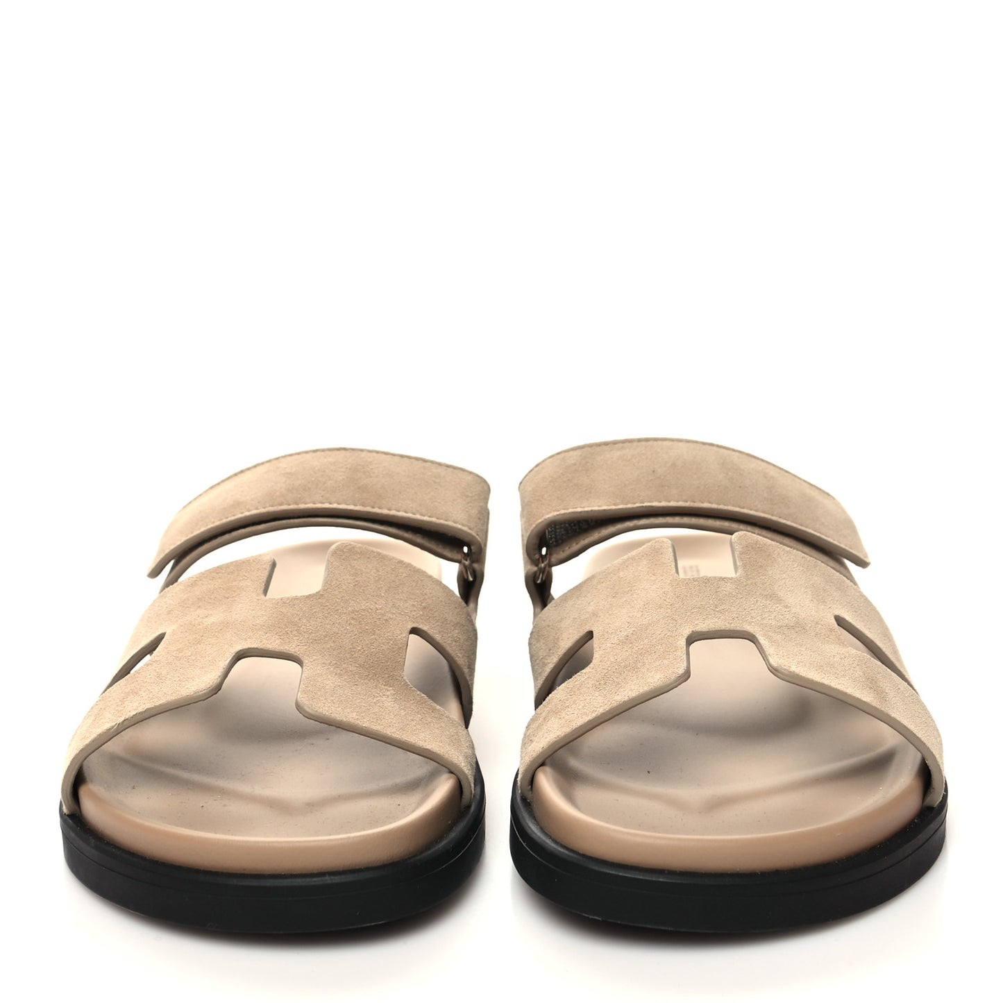 Suede Goatskin Womens Chypre Sandals 38 Beige Argile