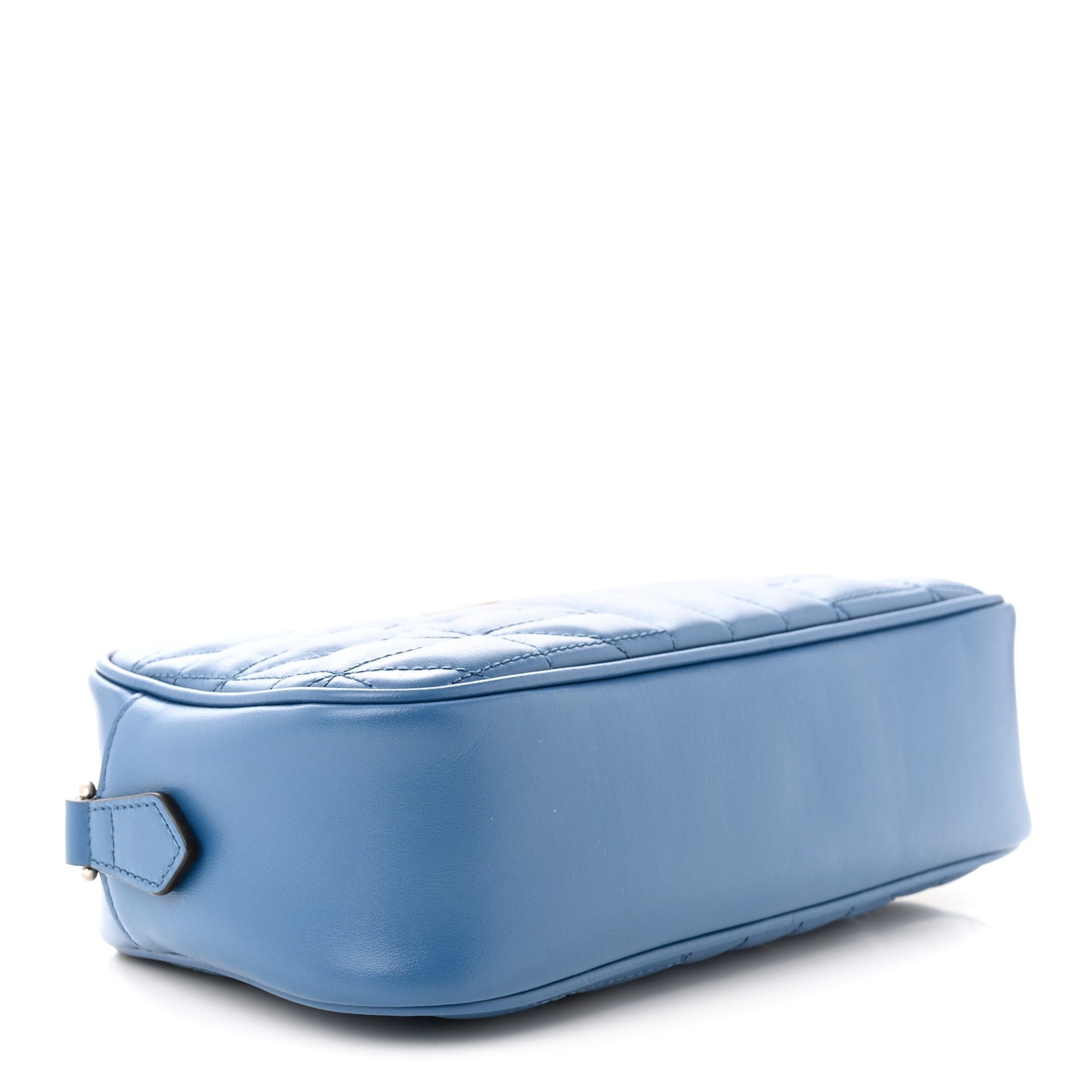 Calfskin Matelasse Aria Small GG Marmont Chain Shoulder Bag Clear Blue