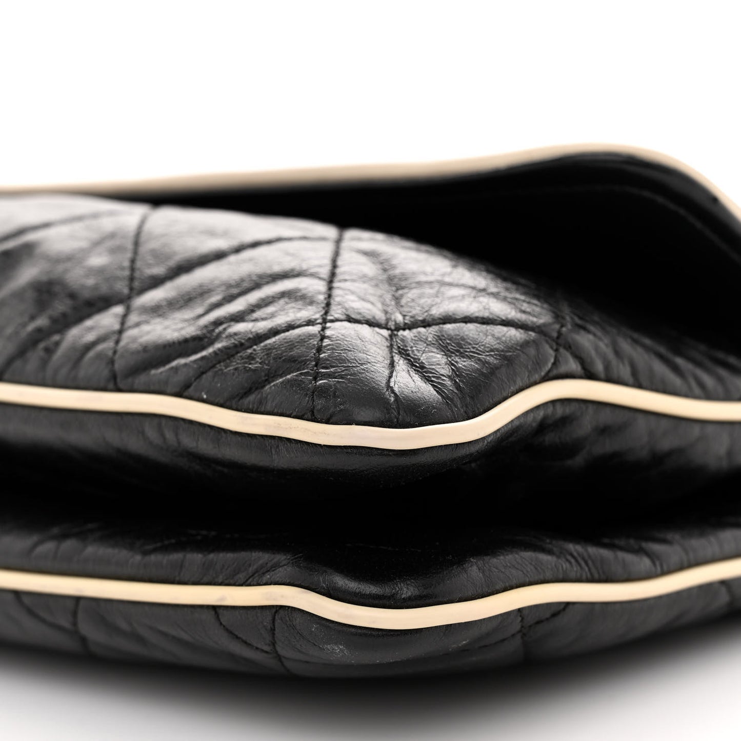 Lambskin East West Mademoiselle Flap Black
