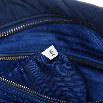 Prada Nylon Tessuto Impuntu Quilted Medium Shoulder Bag Bluette 6 of 8