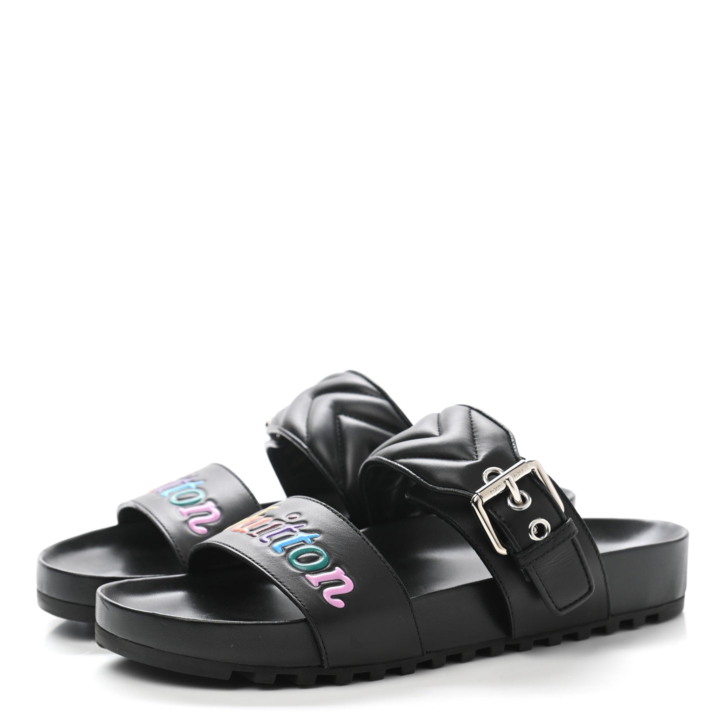Calfskin New Wave Bom Dia Mule Sandals 37 Black