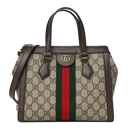 Gucci GG Supreme Monogram Small Ophidia Tote Bag Brown 1 of 10