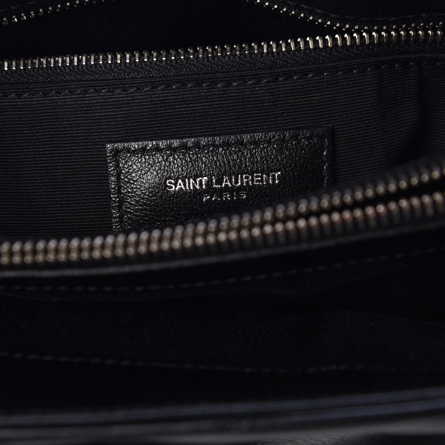 Calfskin Y Quilted Monogram Medium Loulou Chain Satchel Black