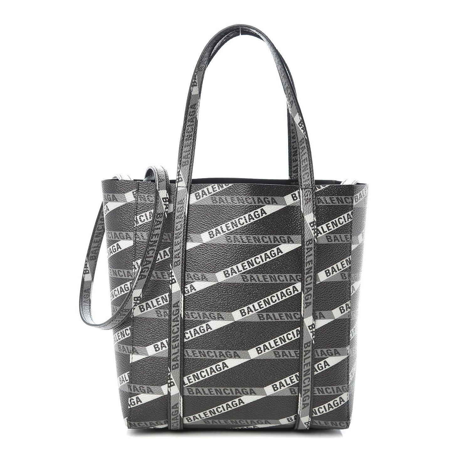 Coated Canvas Losange Monogram Mini Tote Black Grey