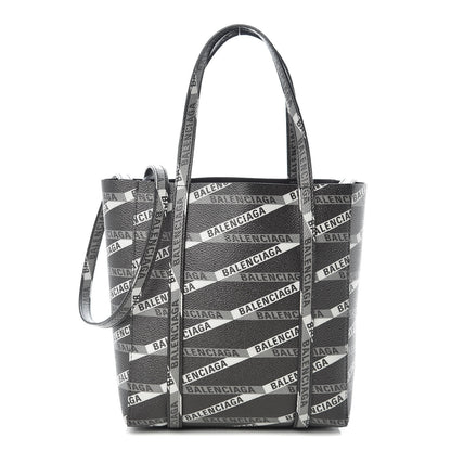 Balenciaga Coated Canvas Losange Monogram Mini Tote Black Grey 1 of 8