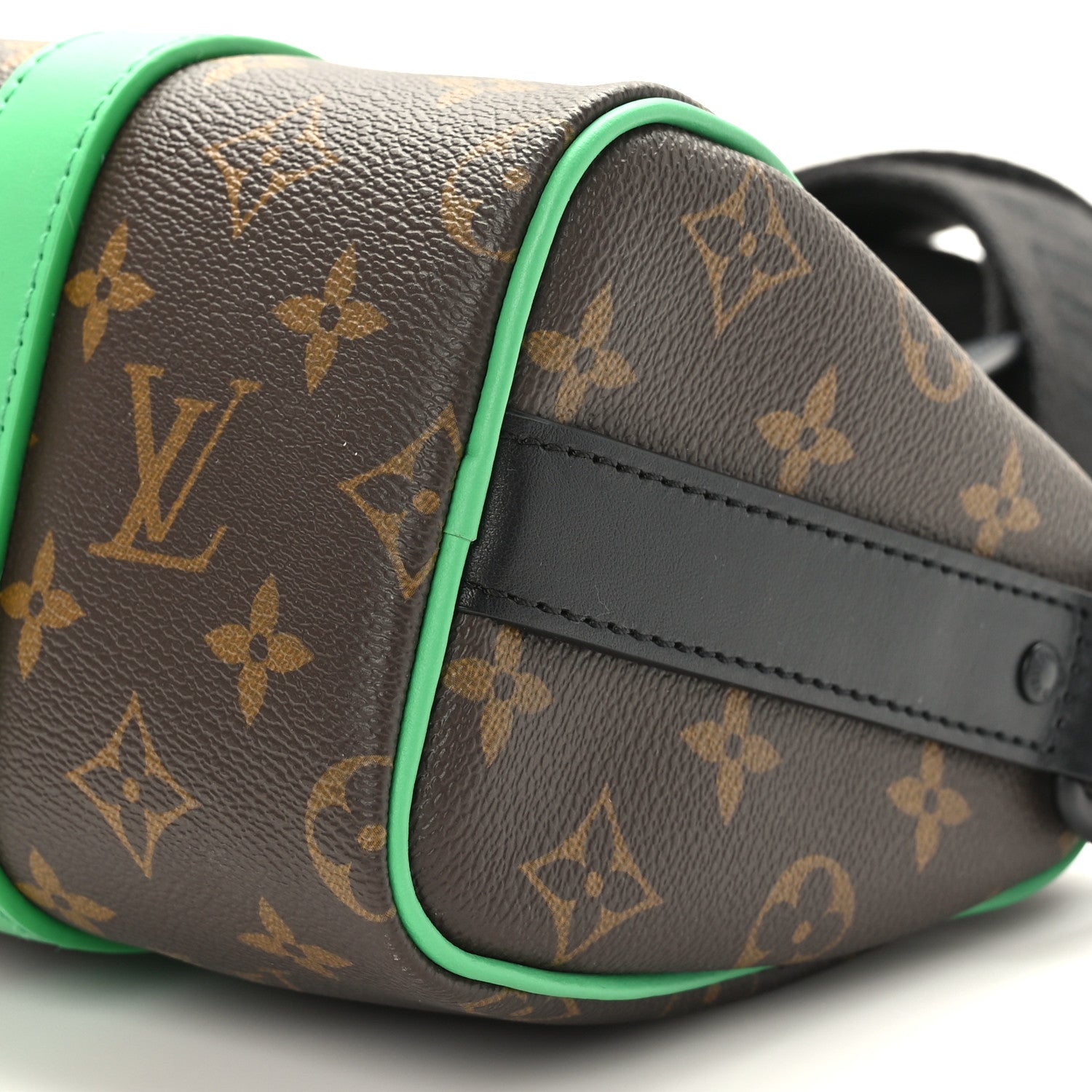 Louis Vuitton Monogram Macassar Keepall Bandouliere 25 Minty Green 8 of 9