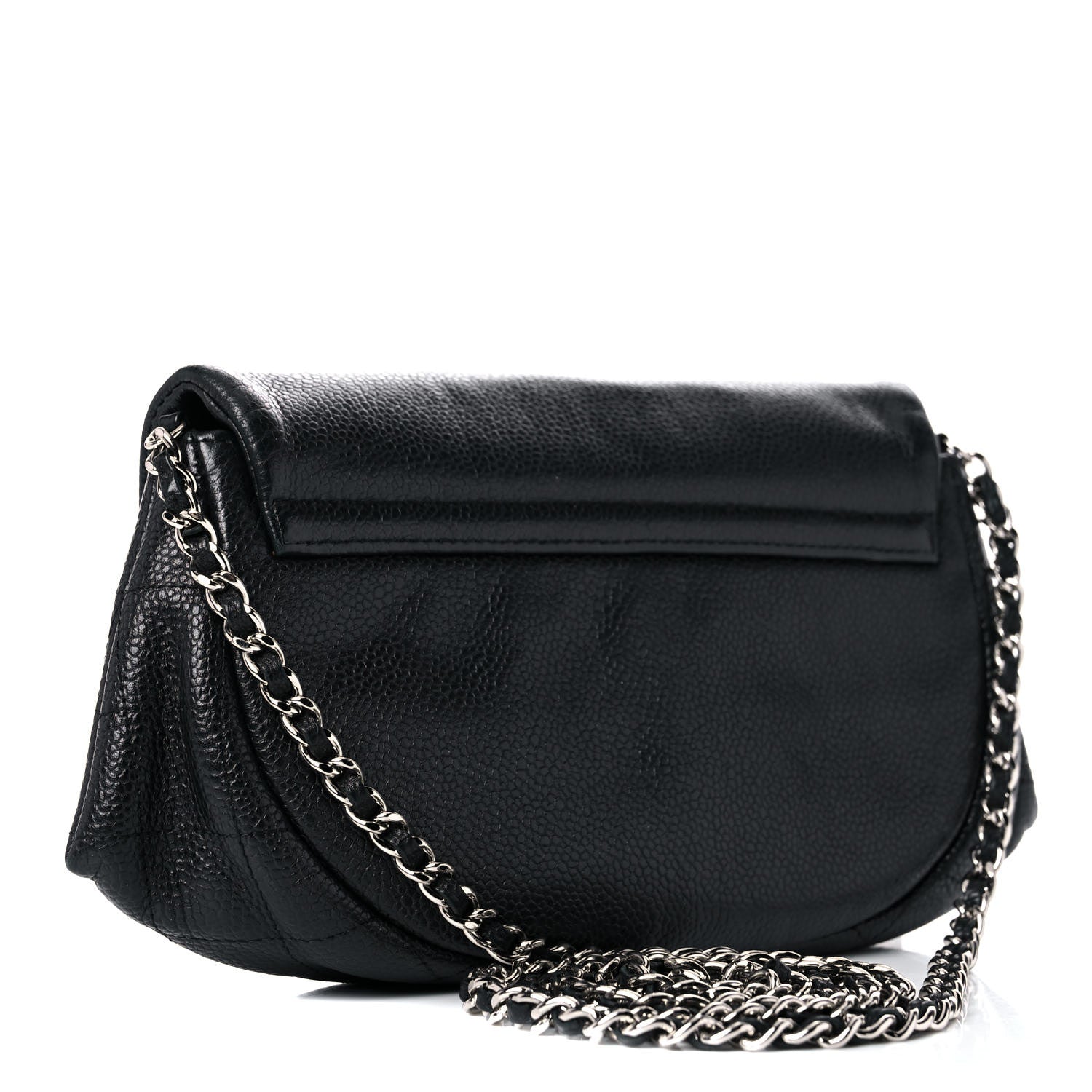 Chanel Caviar Half Moon Wallet On Chain WOC Black 3 of 16