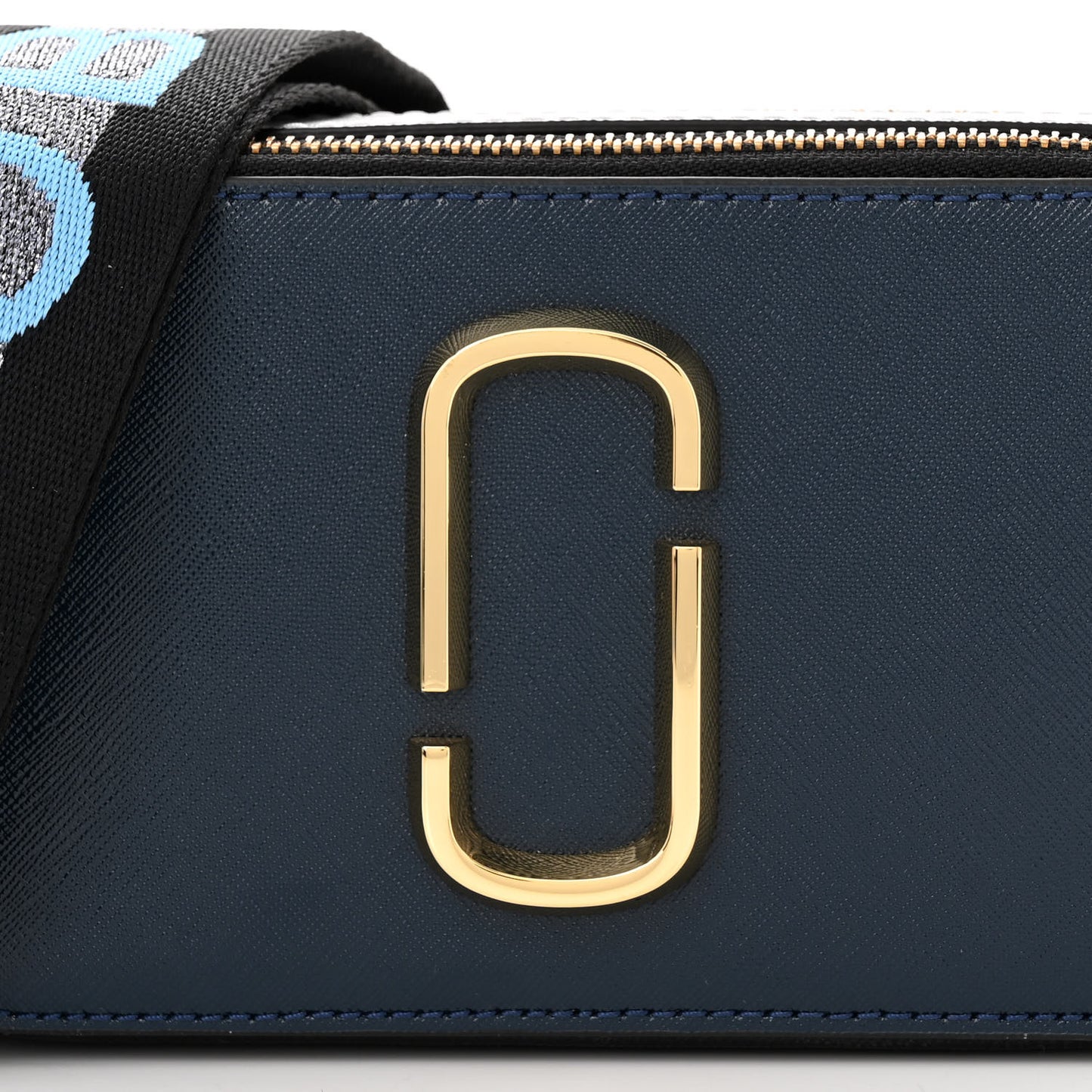 Saffiano Small Snapshot Camera Bag Blue Sea