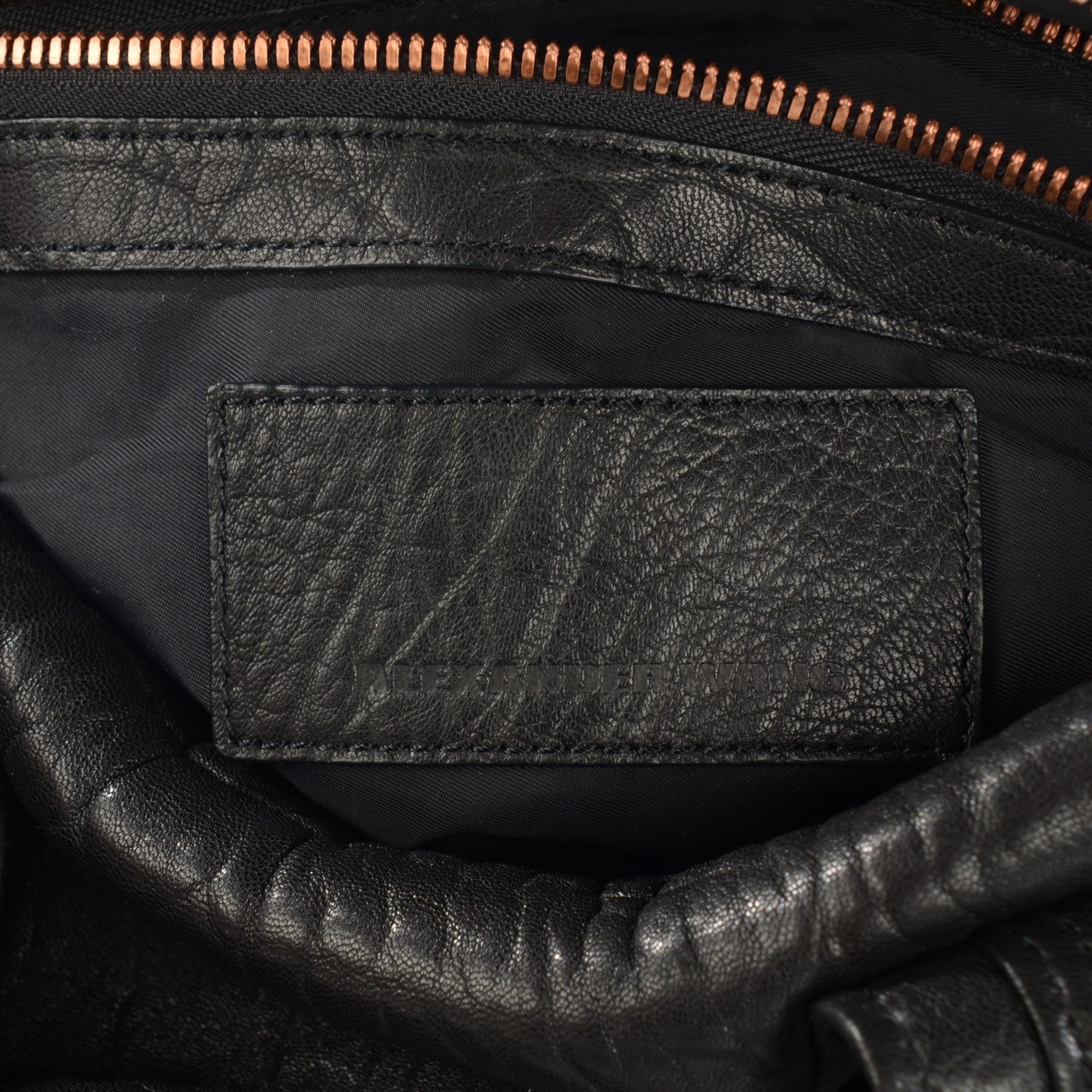 Alexander Wang Pebbled Lambskin Rocco Black Rose Gold Hardware 5 of 7