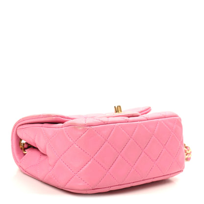 Chanel Lambskin Quilted Mini Pearl Crush Flap Pink 4 of 12