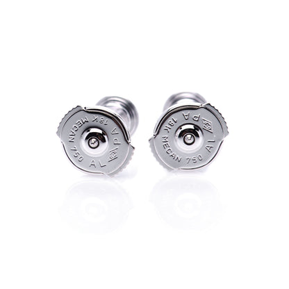 Cartier 18K White Gold Diamond MM D'Amour Earrings 3 of 5