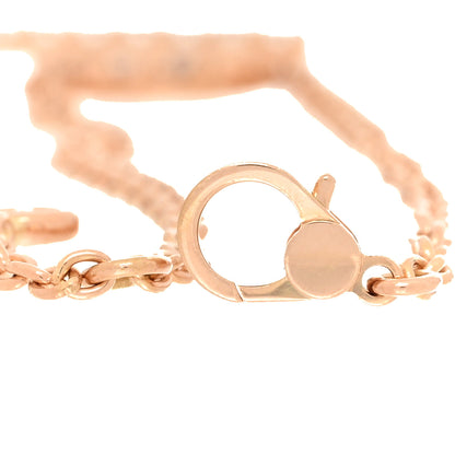 Hermes 18K Rose Gold Diamond Finesse Bracelet SH 3 of 4