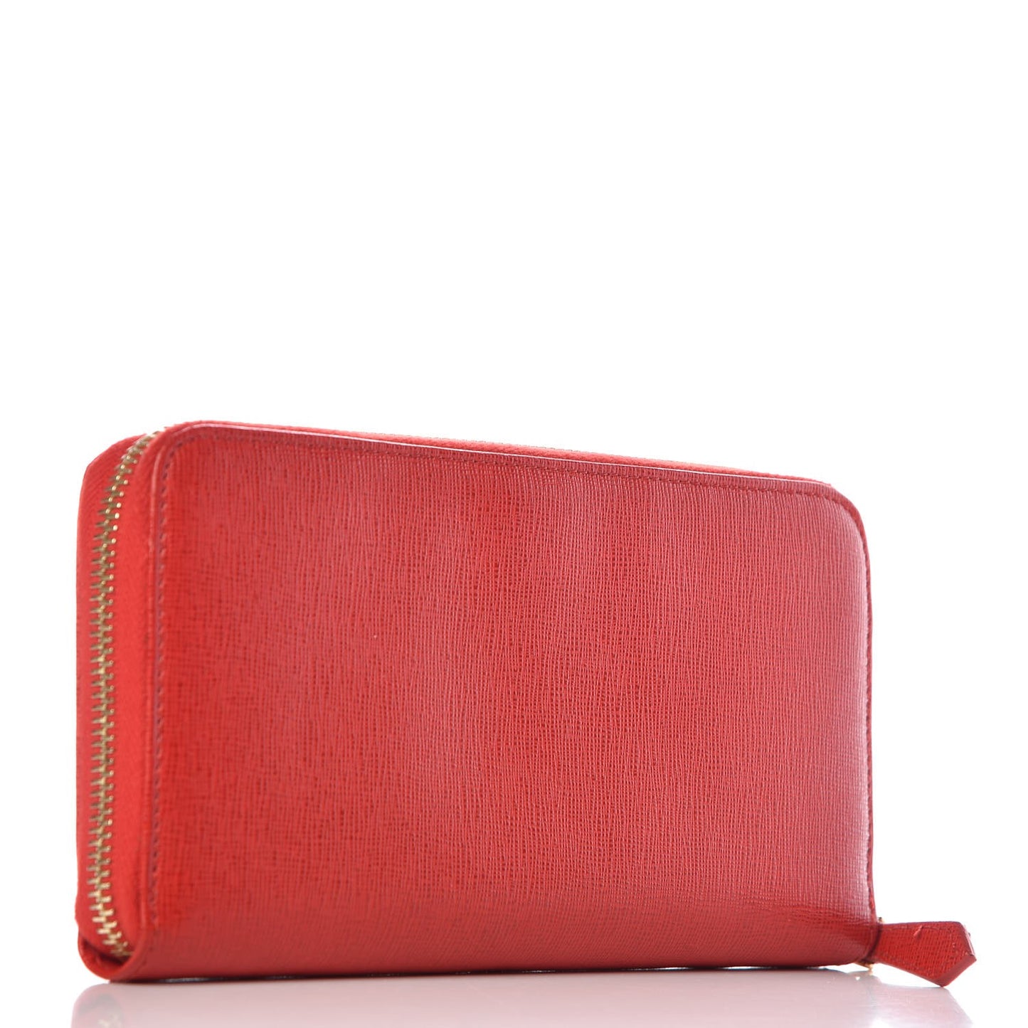 Vitello Elite Zip Around Wallet Rosso