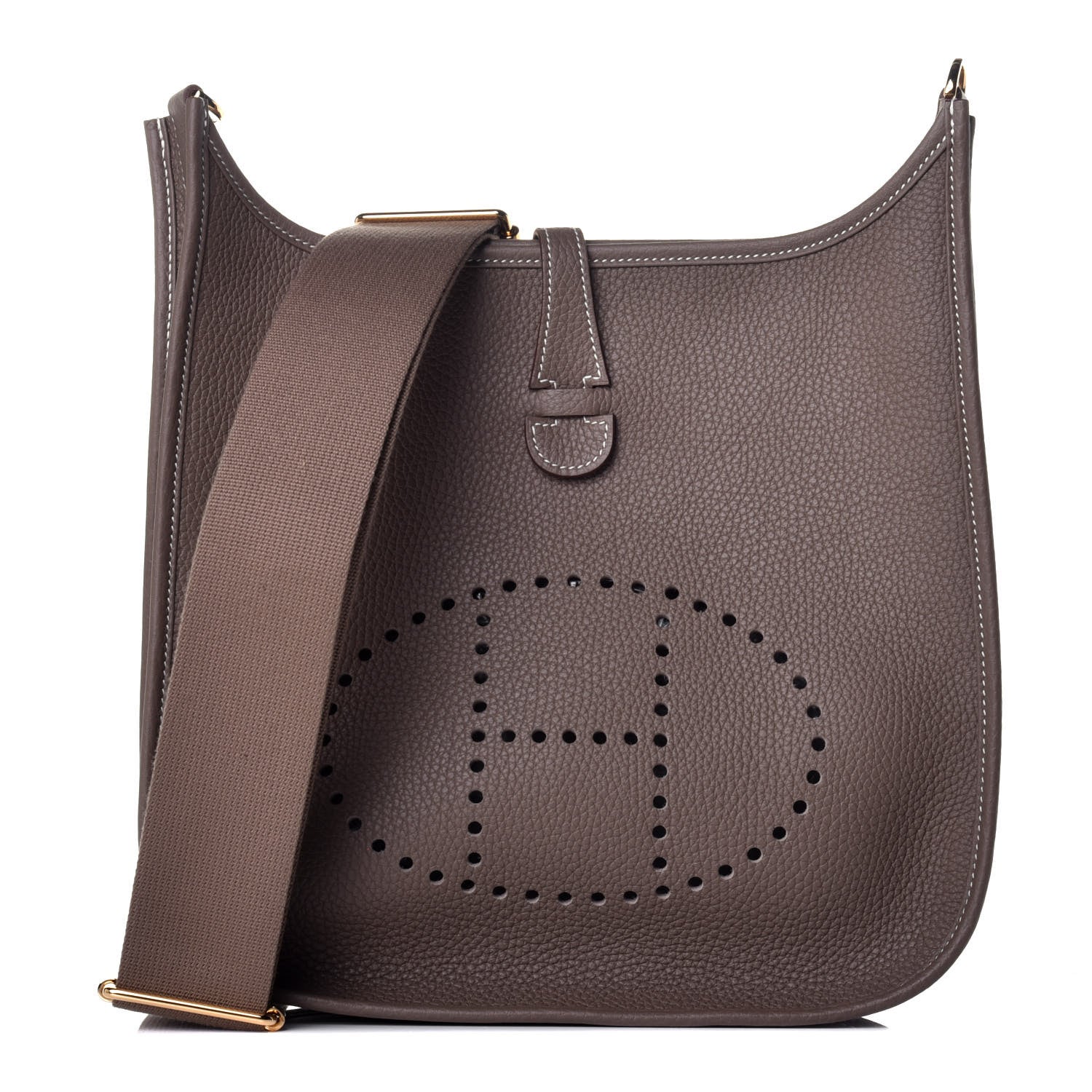Hermes Taurillon Clemence Evelyne III PM Etoupe 1 of 9
