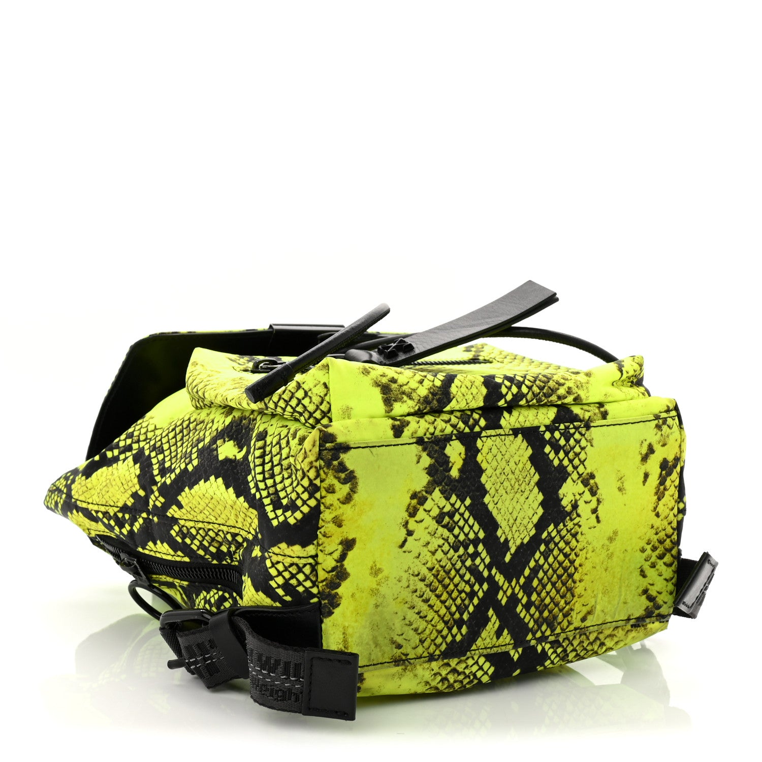 Off-White Nylon Python Print Mini Backpack Fluo Yellow Black 4 of 9