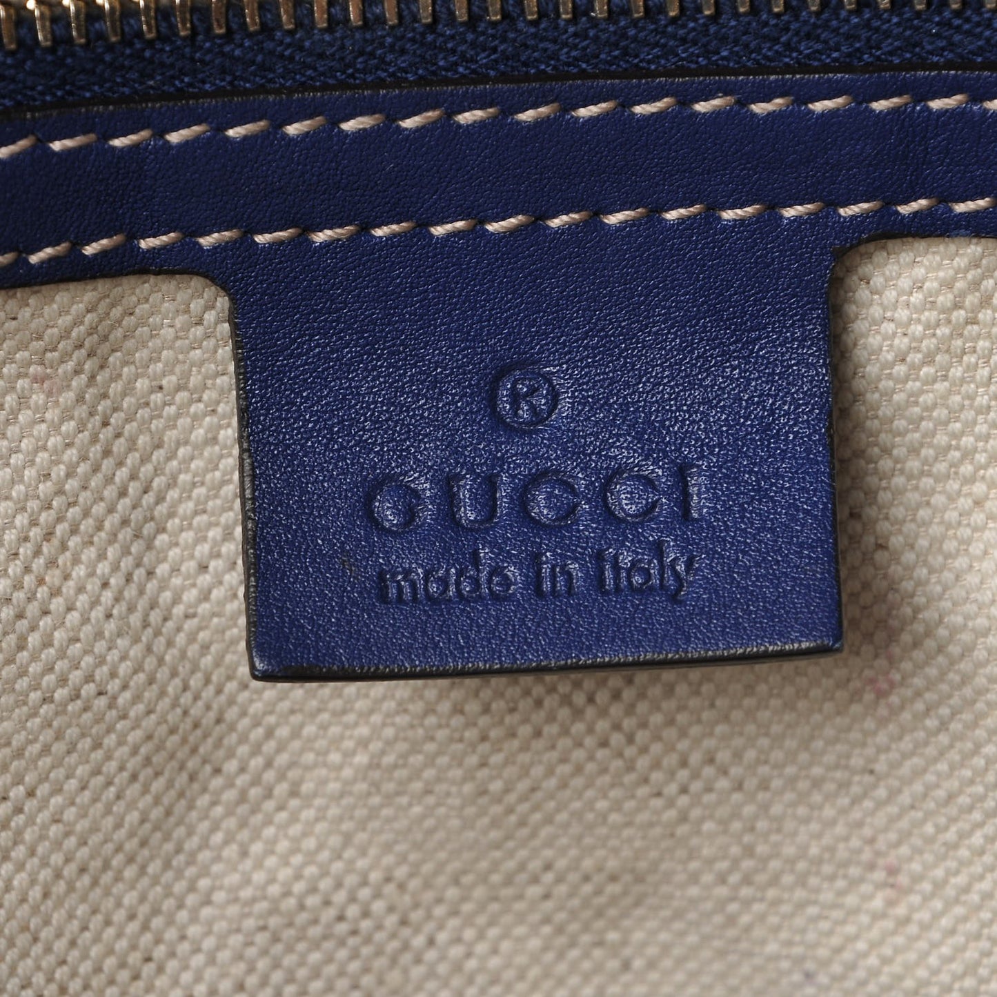 GG Plus Monogram Medium Boston USA Flag Unicef Duffle Blue