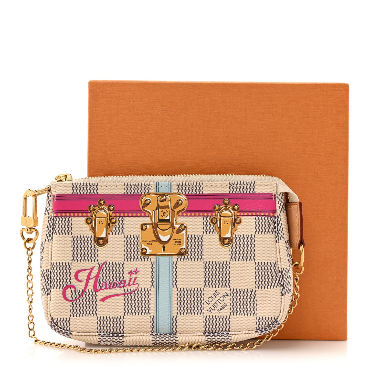 Damier Azur Summer Trunks Hawaii Mini Pochette Accessories