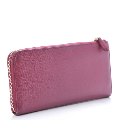 Prada Saffiano Metal Zip Around Wallet Ametista 3 of 15