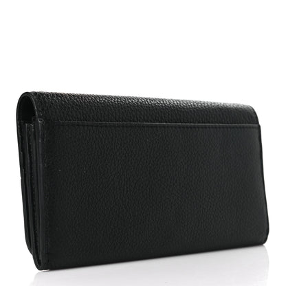 Burberry Grain Calfskin Continental Wallet Black 3 of 6
