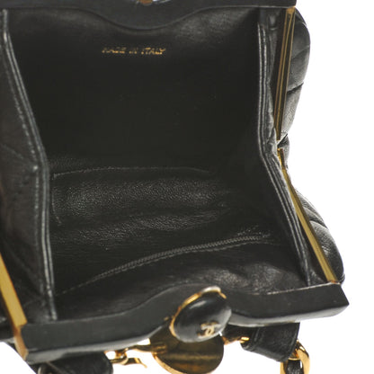 Chanel Lambskin Framed Waist Chain Belt Bag Black 5 of 9