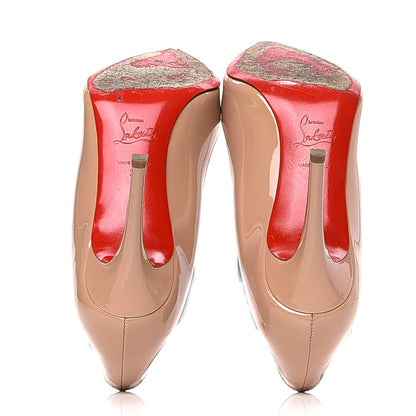 Christian Louboutin Patent Calf Pigalle 85 Pumps 37 Nude 3 of 4