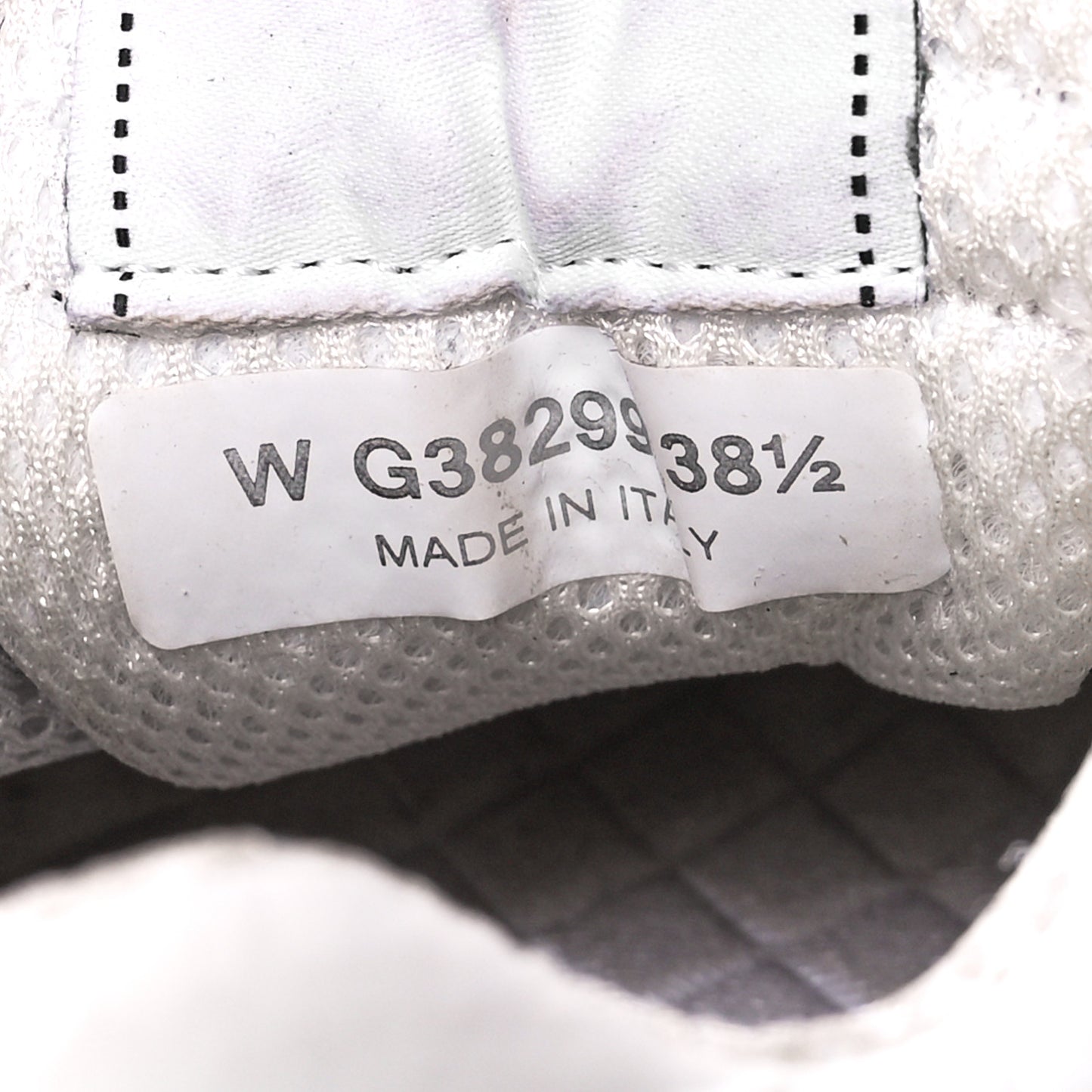 Mesh Suede Calfskin Grained Calfskin Womens CC Sneakers 38.5 White Black