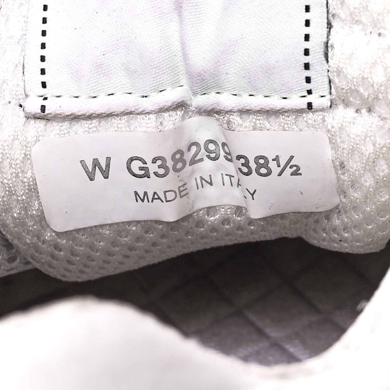 Chanel Mesh Suede Calfskin Grained Calfskin Womens CC Sneakers 38.5 White Black 8 of 9