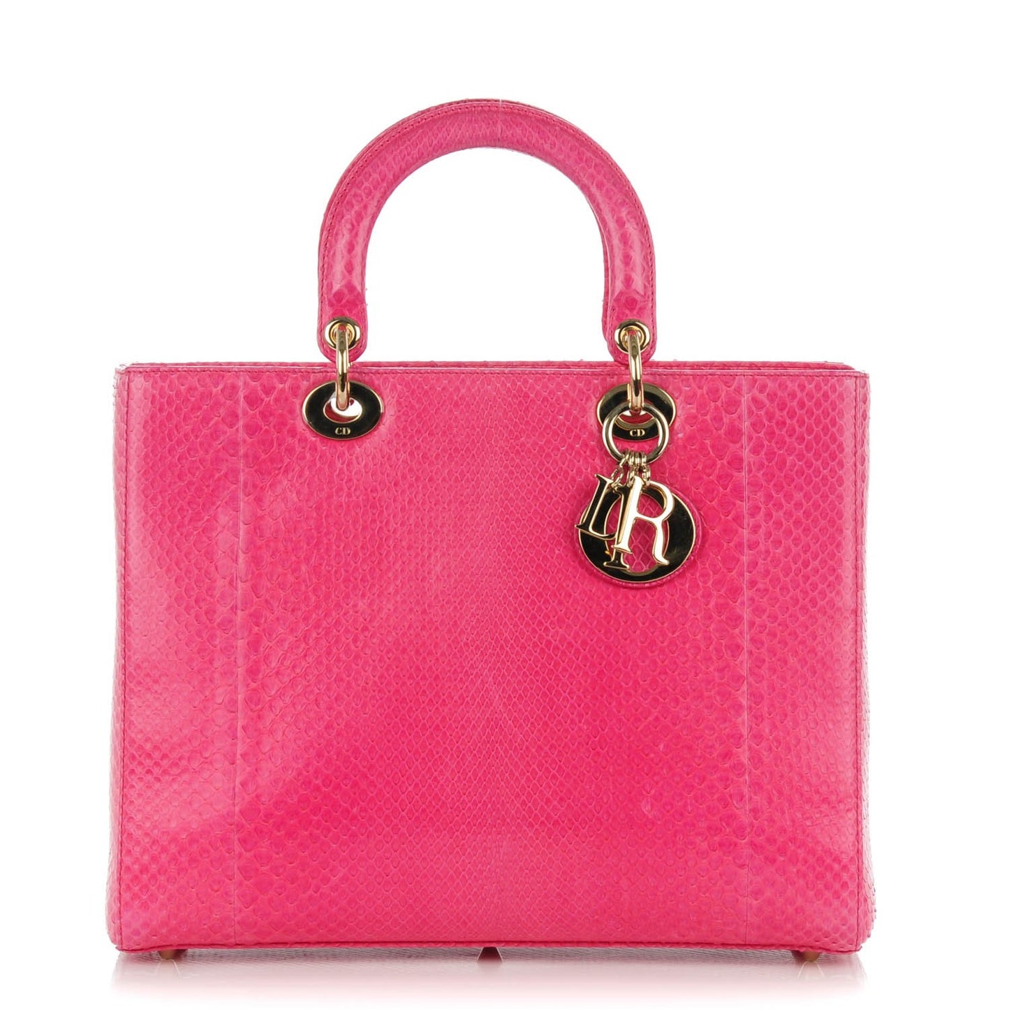 Python Large Lady Dior Fuchsia