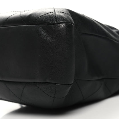 Chanel Calfskin Quilted Drawstring Bucket Bag Black 10 of 10