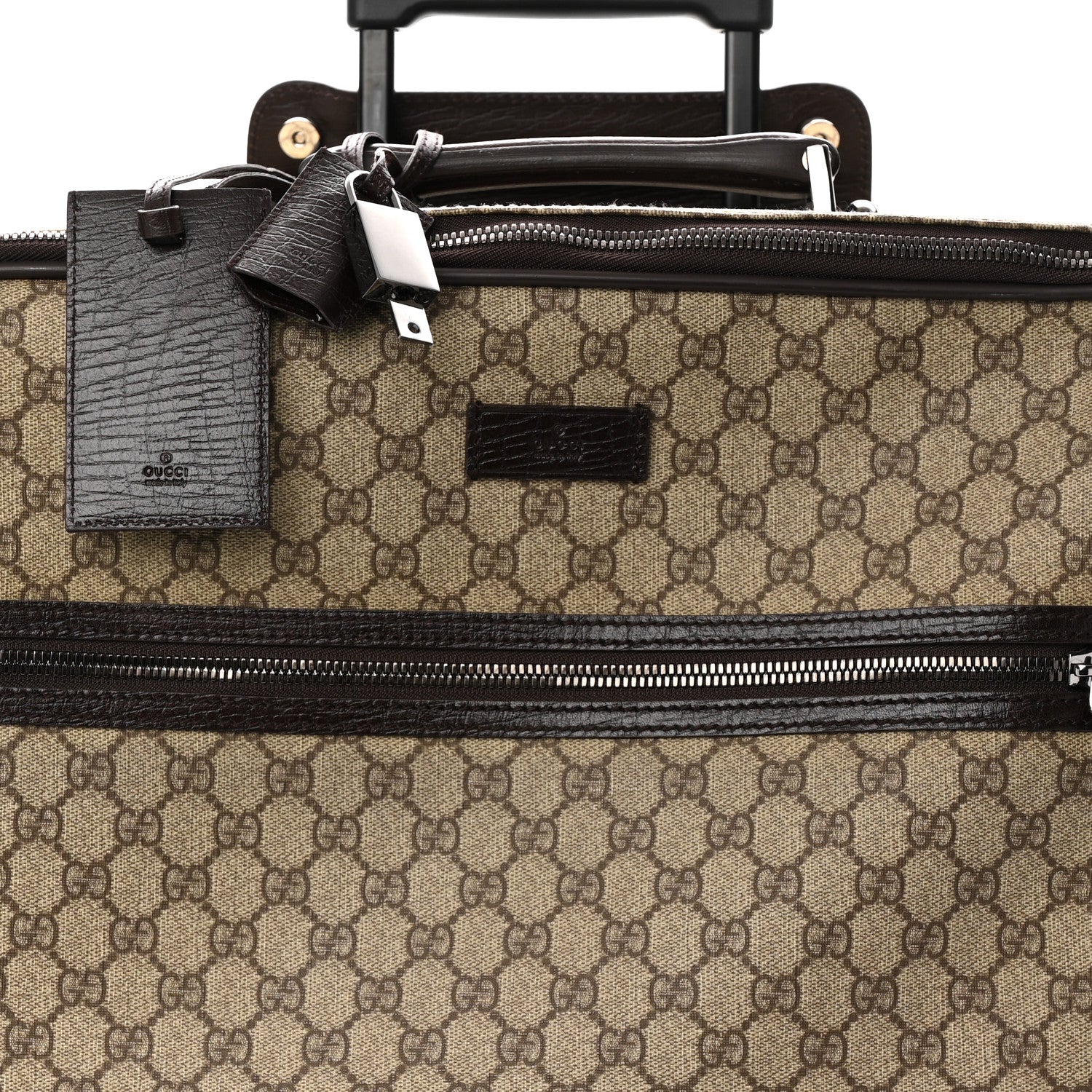 Gucci GG Plus Monogram Large Web Trolley Brown 7 of 9