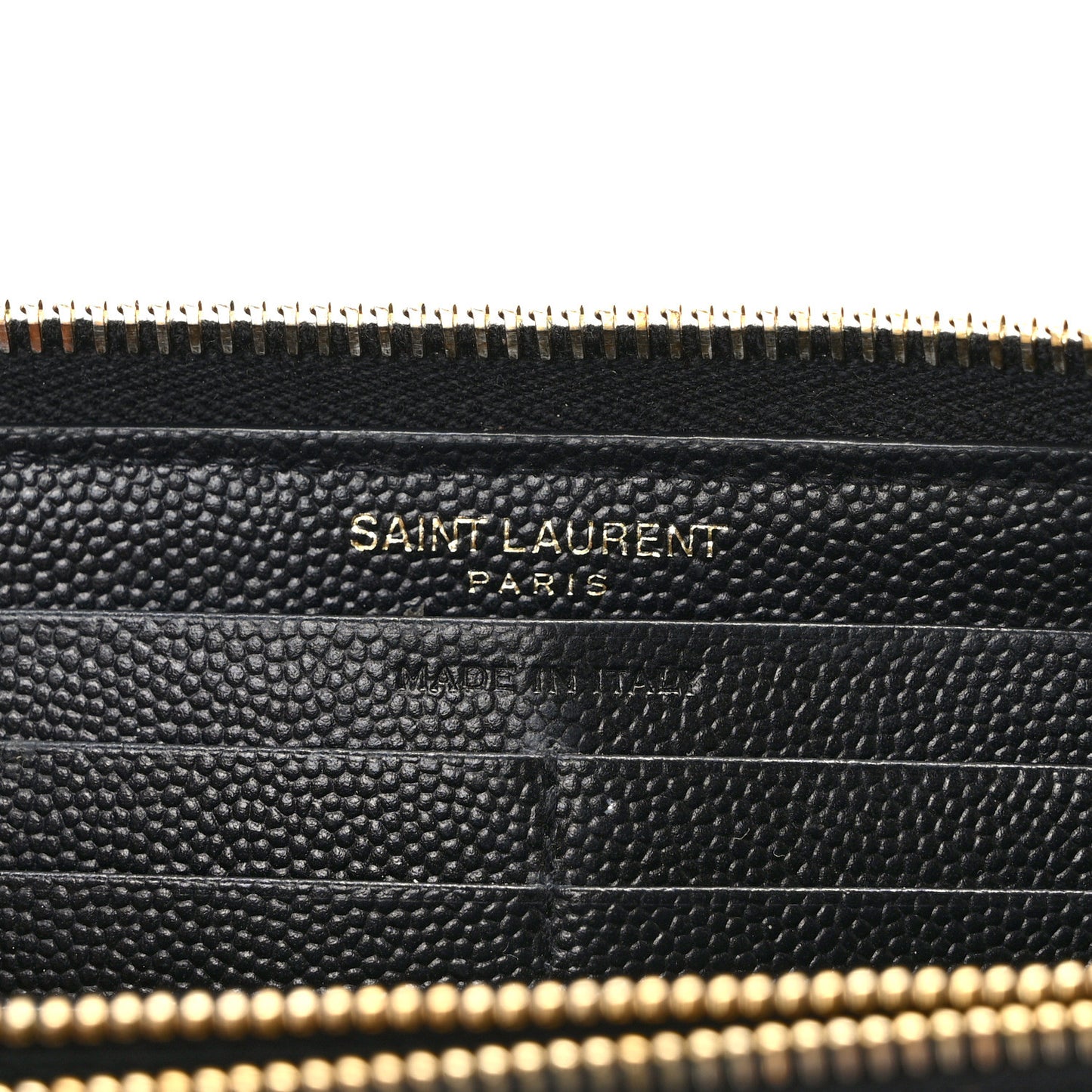 Grain De Poudre Matelasse Chevron Monogram Zip Around Wallet Black