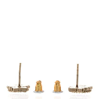 Chanel CC Bow Earrings Black Gold 3 of 5