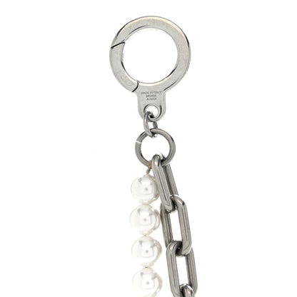 Louis Vuitton Metal Pearls Mini Chain Belt Bag Charm Silver 3 of 4