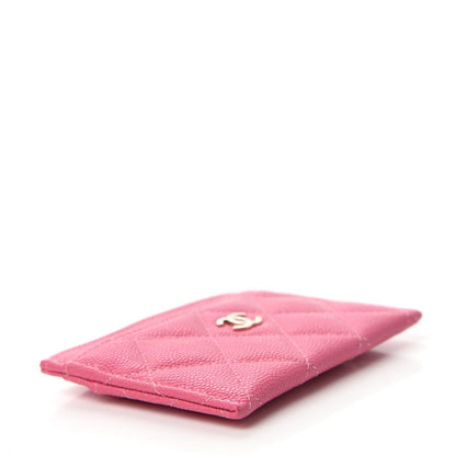 Chanel Caviar Quilted Card Holder Pink 4 of 8