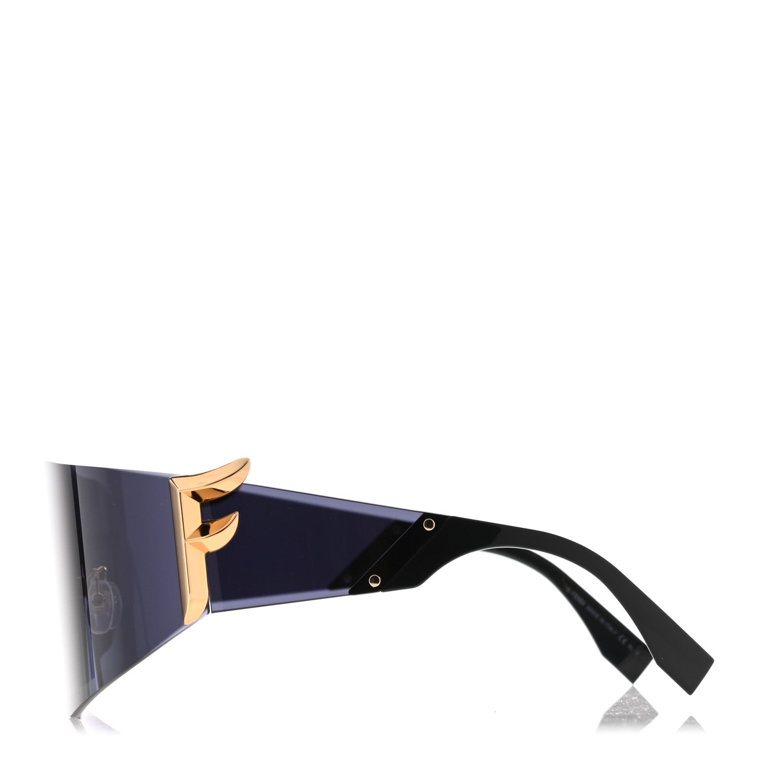 Fendi Mirrored FFreedom Shield Sunglasses FF 0382/S Black 3 of 8