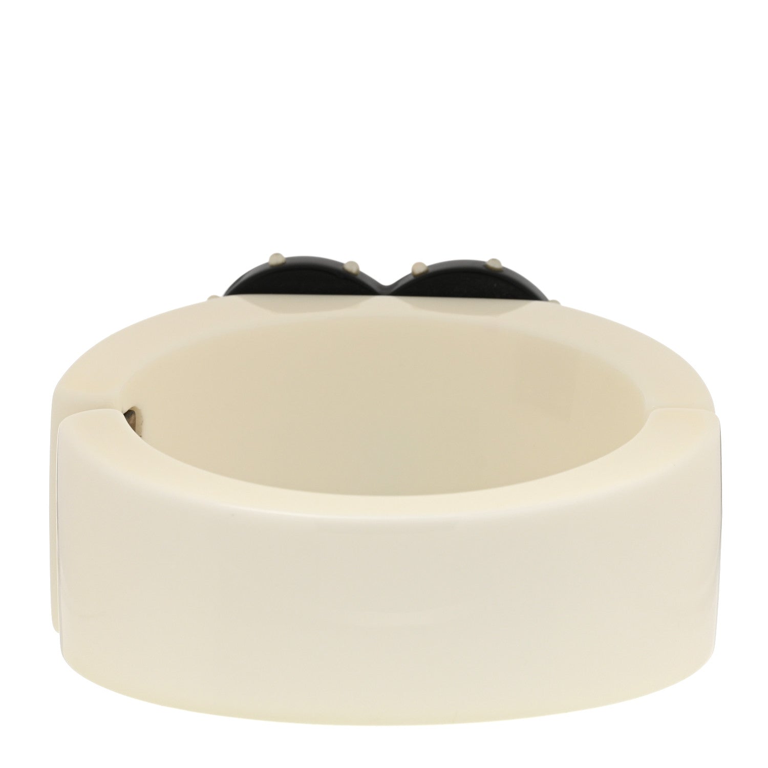 Chanel Resin Heart Pearl CC Bracelet White 3 of 5
