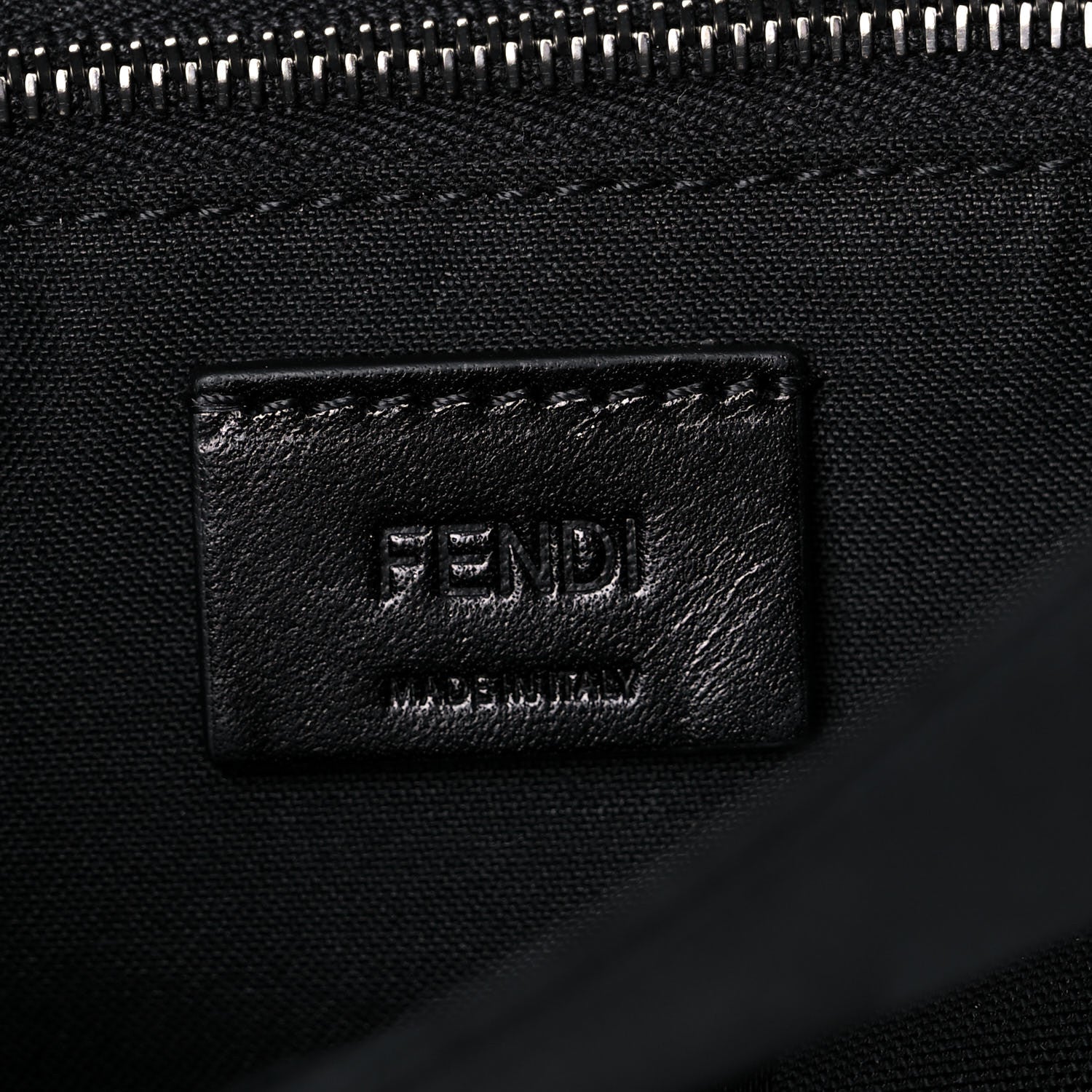 Fendi Recycled Nylon Vitello Grace Light Pequin Baguette Belt Pouch Black 6 of 11