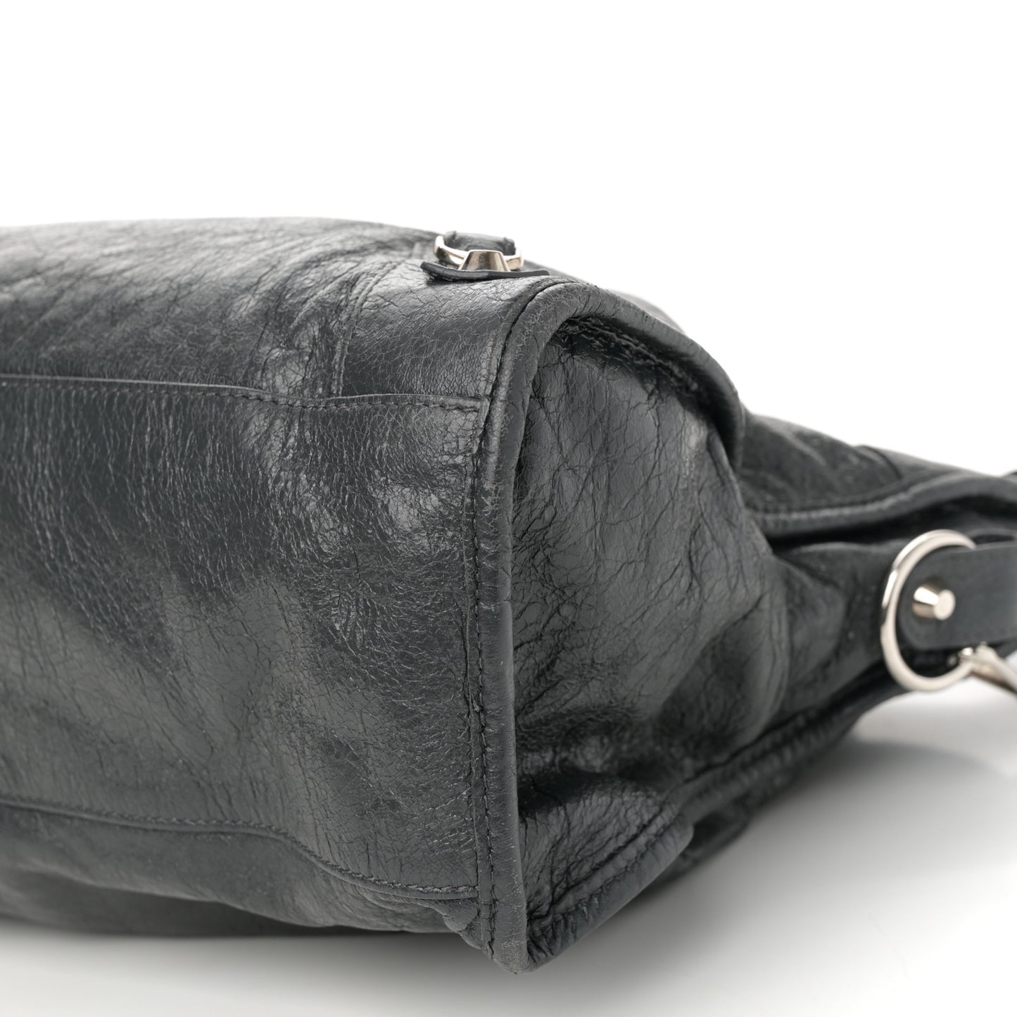 Agneau Classic Silver Hardware City Gris Fossile