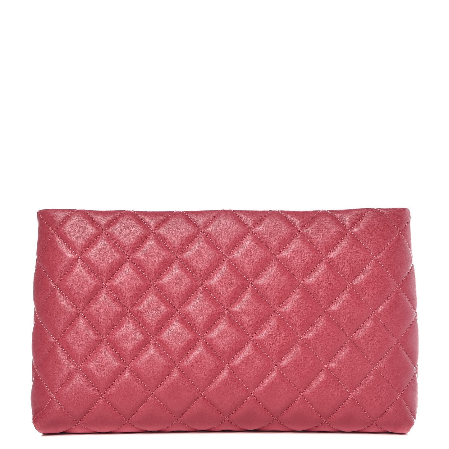 Lambskin Quilted Clutch Pink