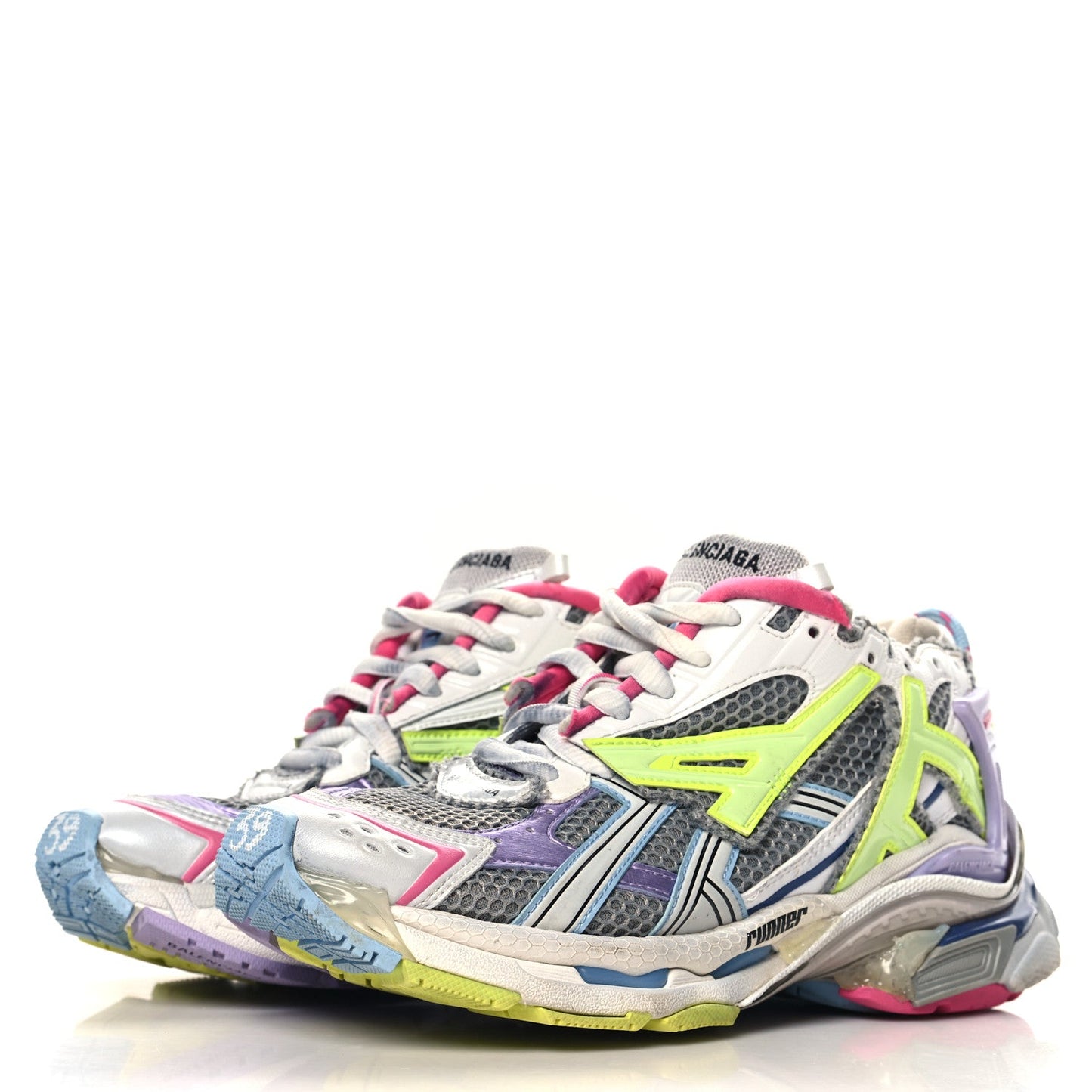 Mesh Rubber Womens Runner Sneakers 39 Multicolor