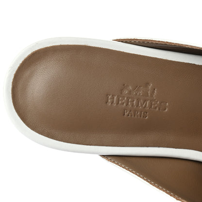 Hermes Calfskin Oz Mules 38 White 7 of 9