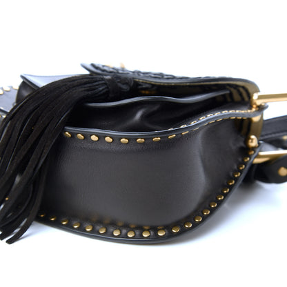 Chloe Calfskin Braided Mini Hudson Shoulder Bag Black 8 of 9