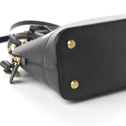 Balenciaga Signature Grained Calfskin Logo S Ville Top Handle Bag Black White 6 of 9