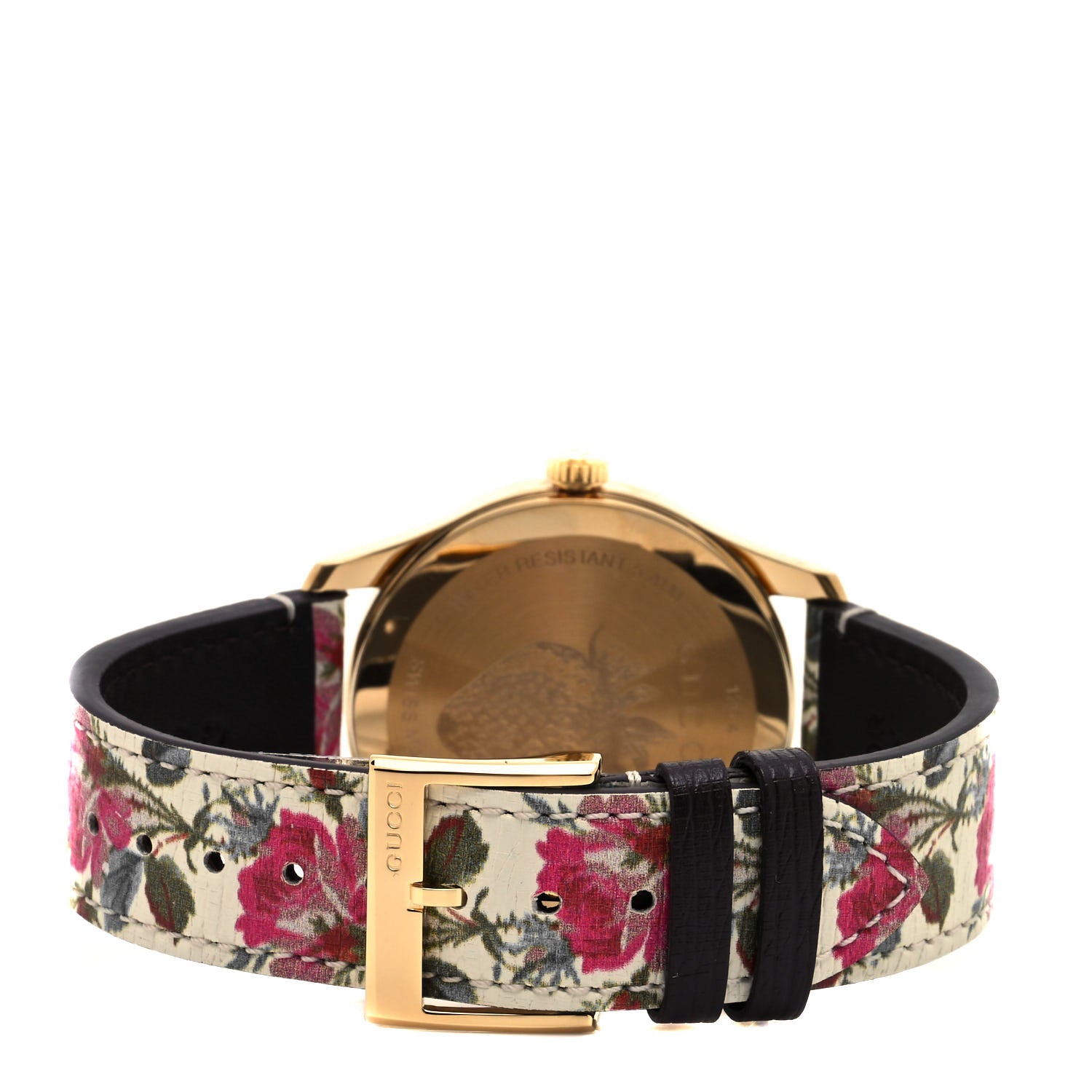 Gucci Stainless Steel Calfskin 38mm G-Timeless Floral Quartz Watch Ivory 3 of 5