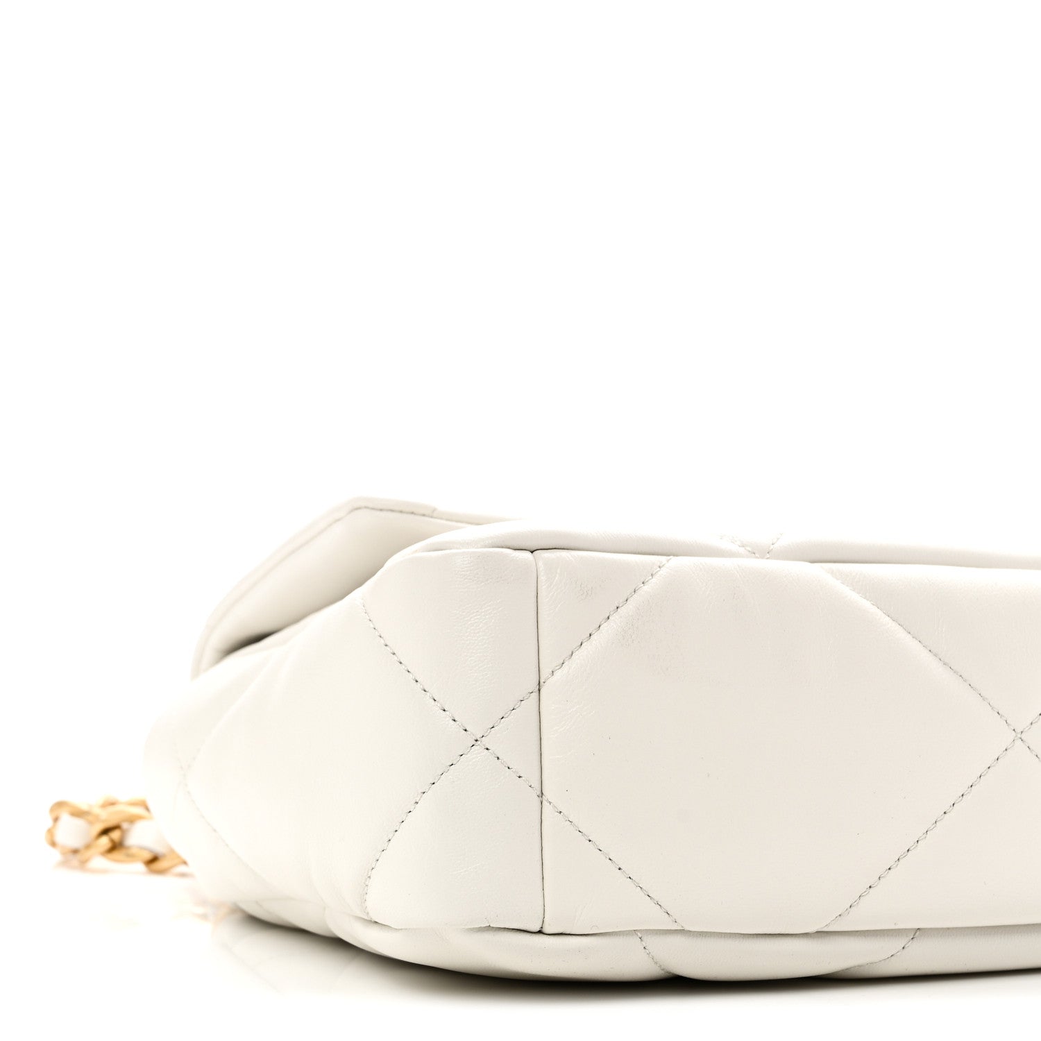 Chanel Goatskin Quilted Medium Chanel 19 Flap White 8 of 9